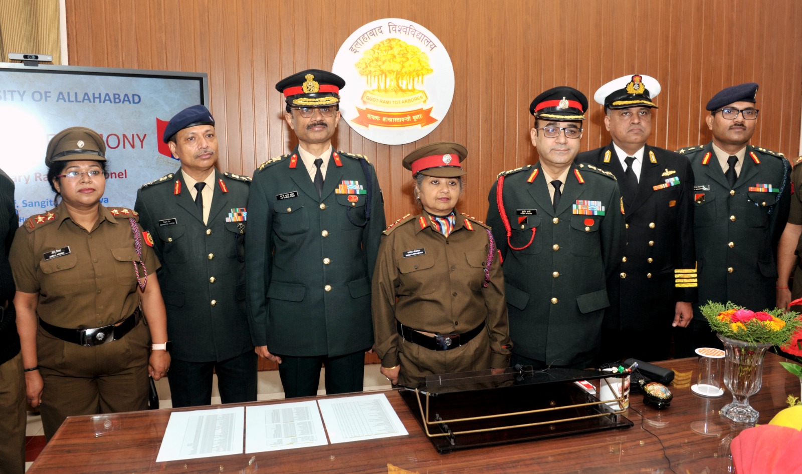 Pipping Ceremony - Honorary rank of Colonel to the Hon'ble Vice Chancellor Prof. Sangita Srivastava